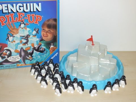 Penguin Pile-Up Game on Board